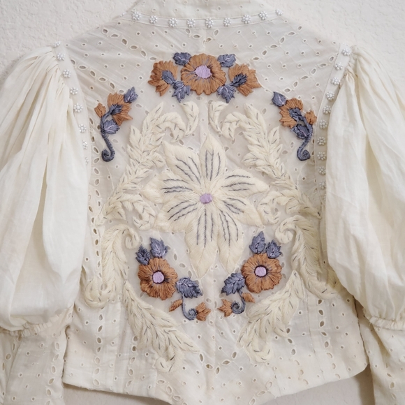 Free People Long Sleeve Eyelet Top - Picture 4 of 8